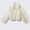 Faux Fur Zip Jacket – Off-White
