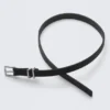 Faux Leather Buckle Necklace – Black