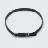 Faux Leather Buckle Necklace – Black