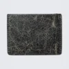 Faux Leather Card Holder – Cracked Black