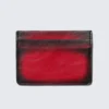 Faux Leather Card Holder – Red