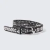 Faux Leather Layered Stud Belt – Black