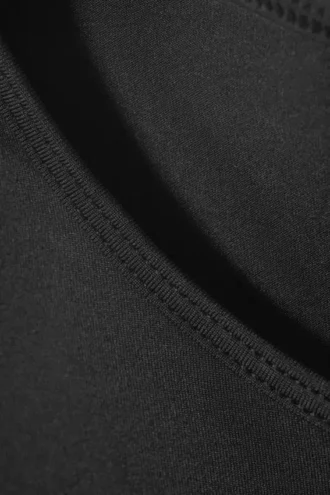 Fine Fitted Tank Top – Black