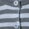 Fine Knitted Cotton Cardigan – Blue Stripe