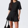 Fit-And-Flare Mini Dress – Black