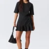 Fit-And-Flare Mini Dress – Black