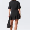 Fit-And-Flare Mini Dress – Black