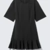 Fit-And-Flare Mini Dress – Black