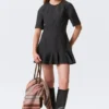 Fit-And-Flare Mini Dress – Dark Grey