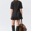 Fit-And-Flare Mini Dress – Dark Grey