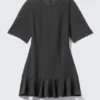 Fit-And-Flare Mini Dress – Dark Grey