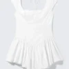 Fit and Flare Mini Dress – White White