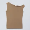 Fitted Asymmetric Top – Beige