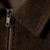Fitted Corduroy Zip-Up Jacket – Brown Corduroy