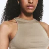 Fitted Cotton Jersey Tank Top – Light Mole