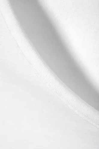 Fitted Cotton Tank Top – White