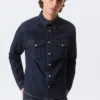 Fitted Denim Shirt – Blue Rinse – Dark Blue