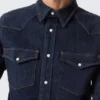 Fitted Denim Shirt – Blue Rinse – Dark Blue