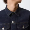 Fitted Denim Trucker Jacket – Blue Rinse – Dark Blue