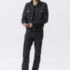 Fitted Denim Trucker Jacket – Blue Rinse – Dark Blue