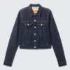 Fitted Denim Trucker Jacket – Blue Rinse – Dark Blue
