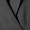 Fitted Double-Breasted Blazer – Dark Grey Melange