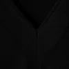 Fitted Flare-Sleeved V-Neck Top – Black