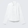 Fitted Long-Sleeved Cotton Shirt – White