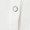 Fitted Long-Sleeved Henley Top – White