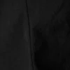 Fitted Nylon Peplum Top – Black