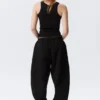 Fitted Rib Tank Top – Black