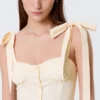 Fitted Ribbon Corset Top – Off-White