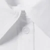 Fitted Ruched Waist Shirt – White