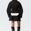 Fitted Scuba Zip Jacket – Black