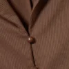 Fitted Short-Sleeved Resort Shirt – Striped Brown