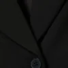 Fitted Single-Breasted Blazer – Black