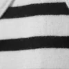 Fitted Strappy Scoop Neck Singlet – Black & White Stripe