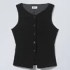 Fitted Suiting Waistcoat – Black