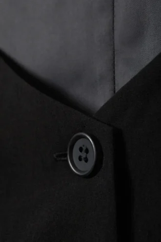Fitted Suiting Waistcoat – Black