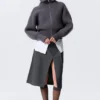 Fitted Turtleneck Wool Sweater – Dark Grey