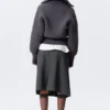 Fitted Turtleneck Wool Sweater – Dark Grey