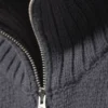 Fitted Turtleneck Wool Sweater – Dark Grey