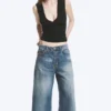 Fitted V-Neck Sleeveless Top – Black