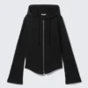 Fitted Zip Hoodie – Black