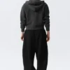 Fitted Zip Hoodie – Washed Black
