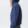 Fitted Zip Hoodie – Washed Dark Blue