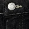 Flame Low Rise Slim Flared Jeans – Black Rinse – Black