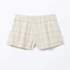 Flannel Boxer Shorts – Beige Check