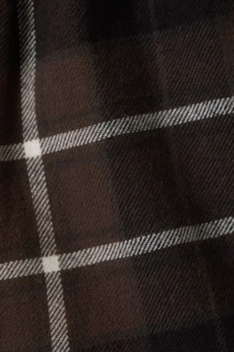 Flannel Pyjama Boxer Shorts – Checked Brown
