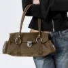 Flap Shoulder Bag – Dark Mole